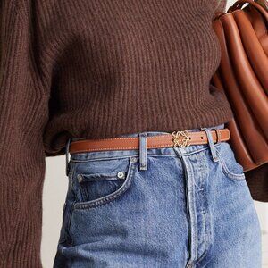 Anagram Belt in Pebble Grain Calfskin 80